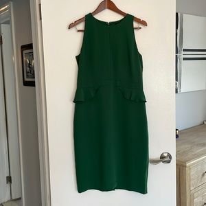 Green Ann Taylor peplum dress